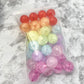 20mm Crackle Acrylic Bubblegum Beads