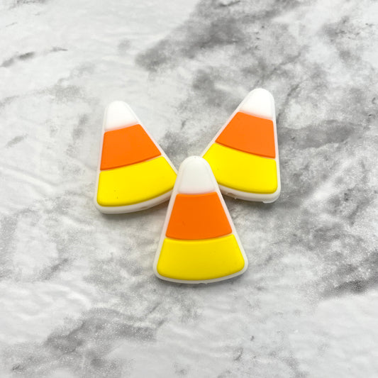 Candy Corn Silicone Focal Bead