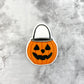 Jack o Lantern Candy Bucket Planar Resin Flatback