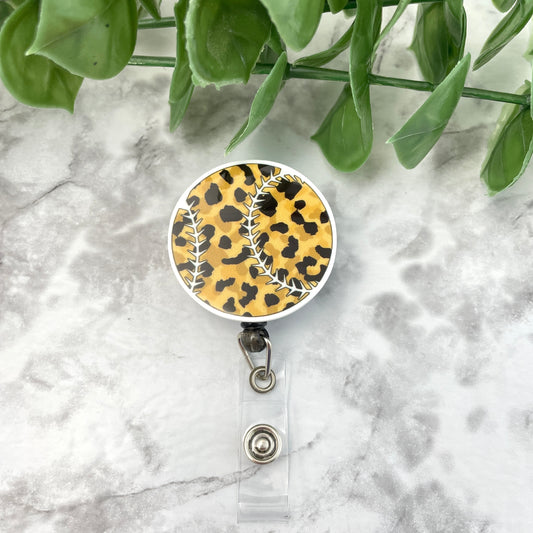 Leopard Baseball Round Planar Resin Flatback