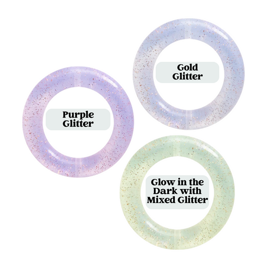 Glitter Circle Silicone Rings