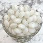 12mm Lentil Silicone Beads - White Pearl