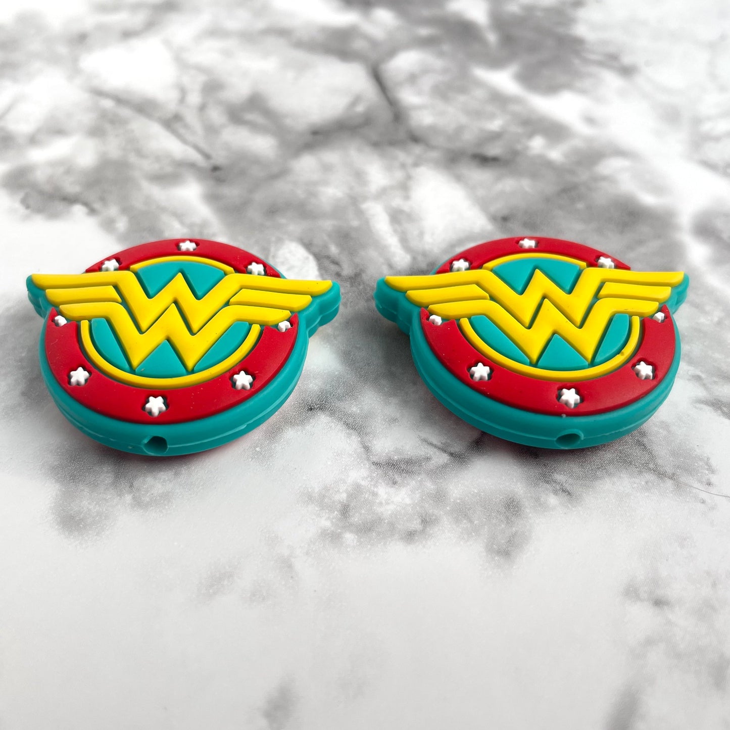 Wonderous Lady Shield Silicone Focal Bead