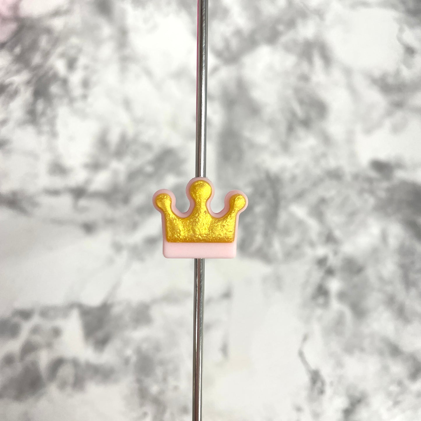 Mini Crown Silicone Focal Bead