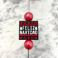 Feliz Navidad Christmas Soft PVC Focal Bead