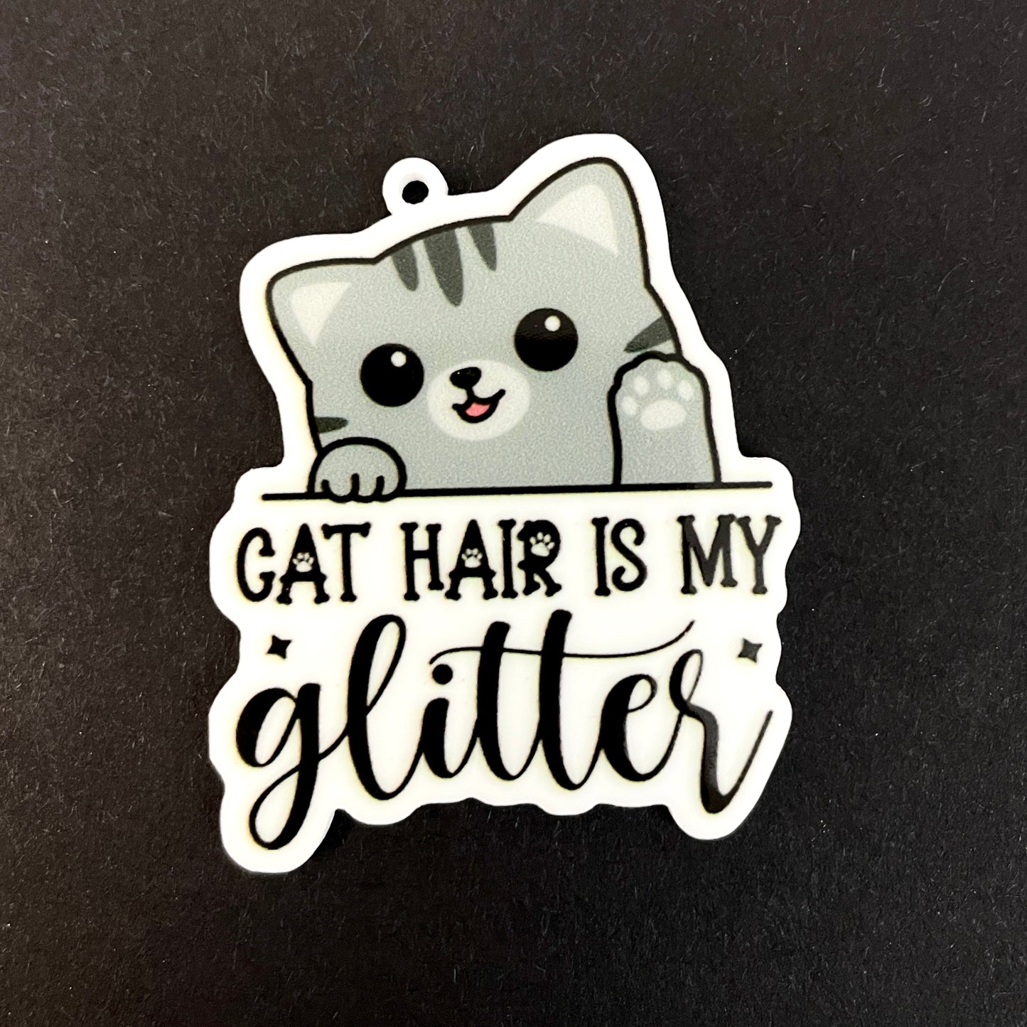 Cat Hair is my Glitter Planar Resin Flatback with Hole