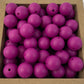 15mm Round Silicone Beads - Plum