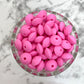 12mm Lentil Silicone Beads - Pink