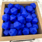 Hex 14mm Silicone Beads - Royal Blue