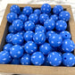 15mm Round Silicone Beads - Blue Star Print