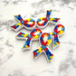 Autism Ribbon Silicone Focal Bead