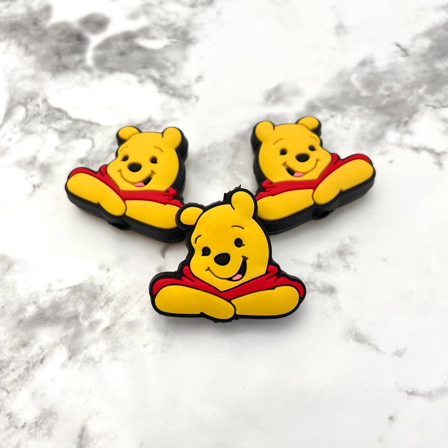 Smiley Honey Bear Soft PVC Focal Bead