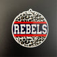 Rebels Leopard Round Planar Resin Flatback with Hole