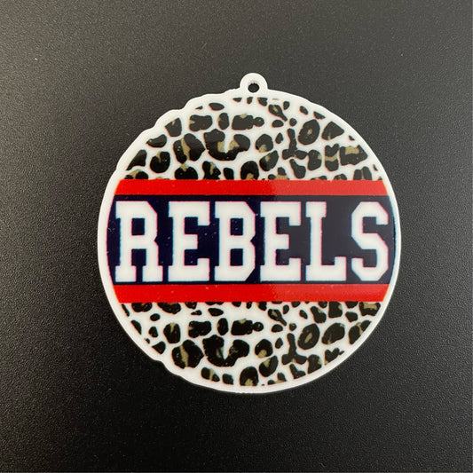 Rebels Leopard Round Planar Resin Flatback with Hole