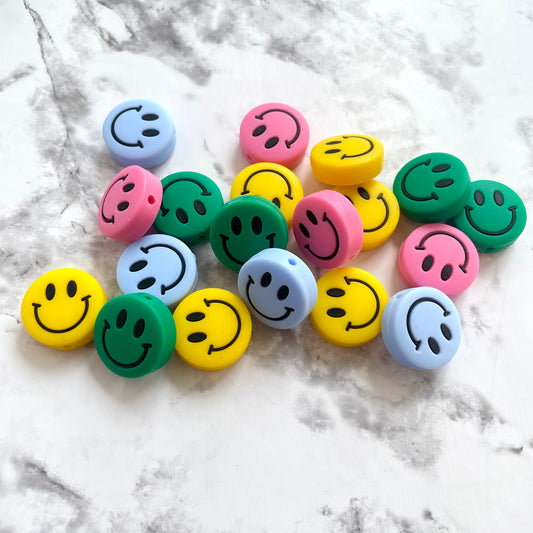 Smiley Silicone Focal Bead