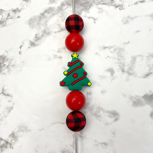 Christmas Tree Silicone Focal Bead