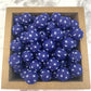 15mm Round Silicone Beads - Navy Star Print