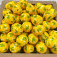 15mm Round Silicone Beads - Daisy Fields Print