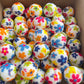 15mm Round Silicone Beads - Bright Flowers Print