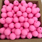 12mm Round Silicone Beads - Pink