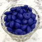 12mm Lentil Silicone Beads - Navy Blue