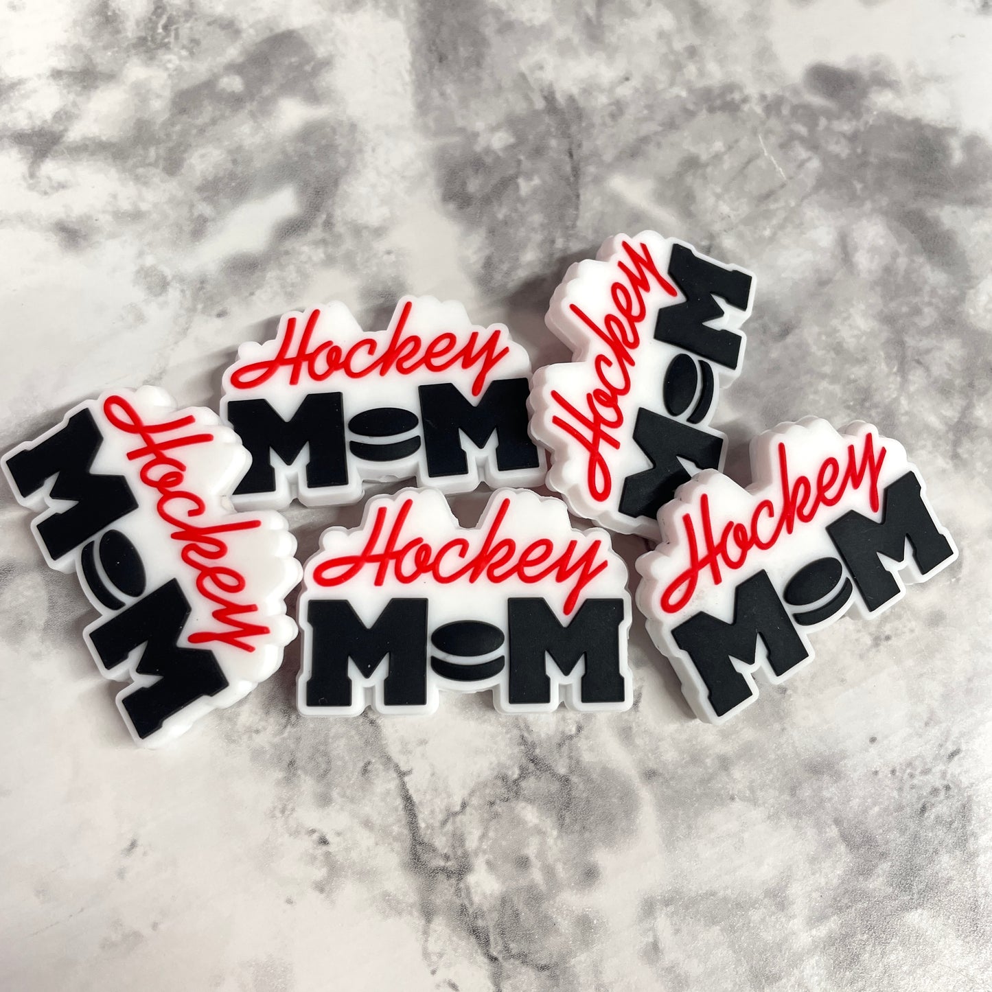 Hockey Mom Silicone Focal Bead