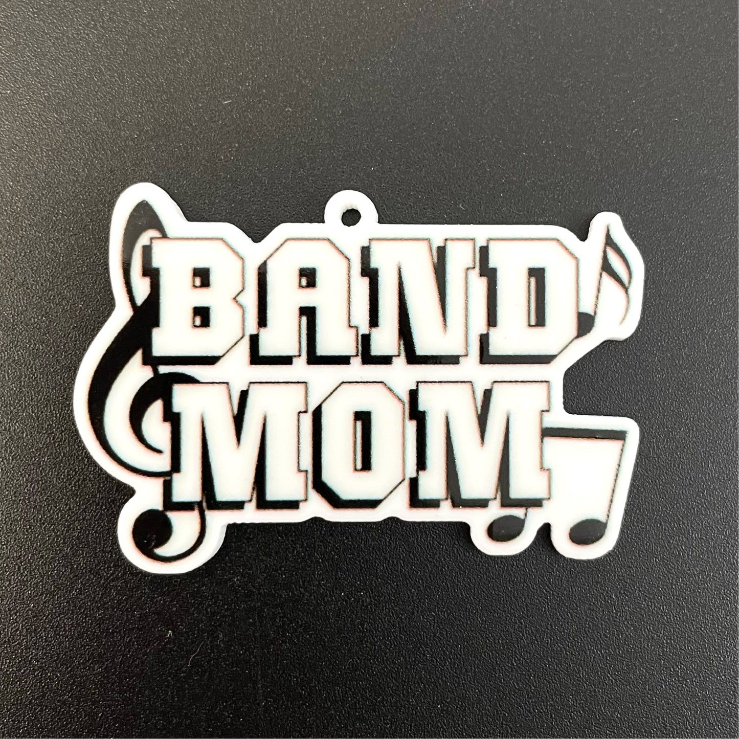 Band Mom Planar Resin Flatback with Hole