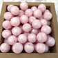 15mm Round Silicone Beads - Pink Pearl