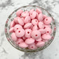 12mm Lentil Silicone Beads - Quartz Pink