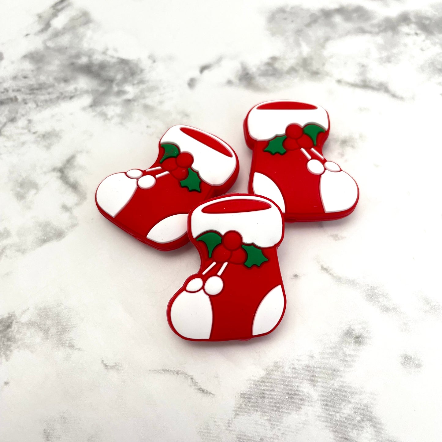 Christmas Stocking Silicone Focal Bead