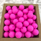 15mm Round Silicone Beads - Bright Rose