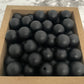 15mm Round Silicone Beads - Black