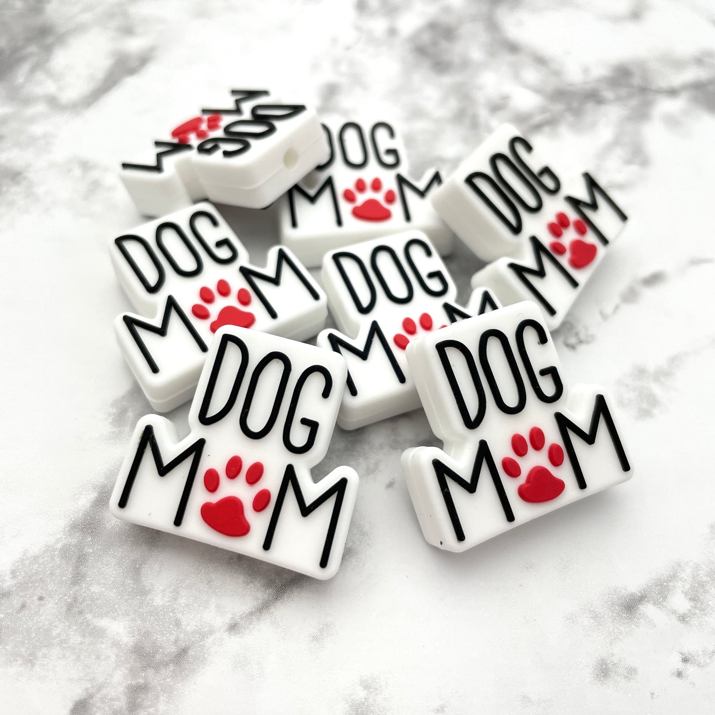 Dog Mom Silicone Focal Bead