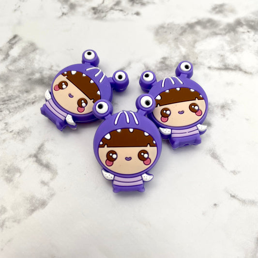 Boo Girl Silicone Focal Bead