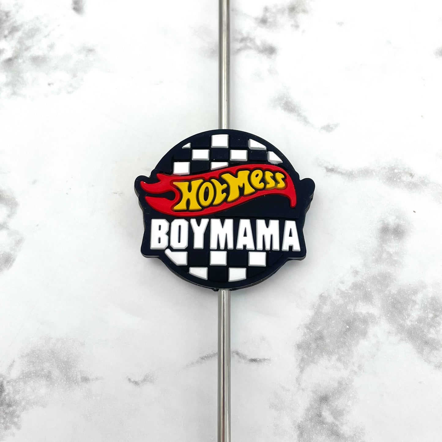 Hot Mess Boy Mama Silicone Focal Bead