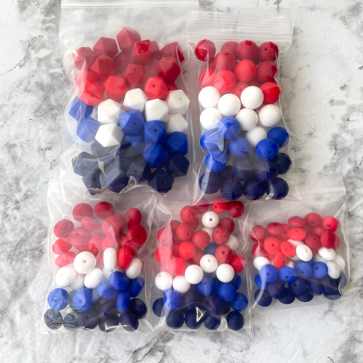 Patriotic Basics Silicone Bead Packs (50pcs)