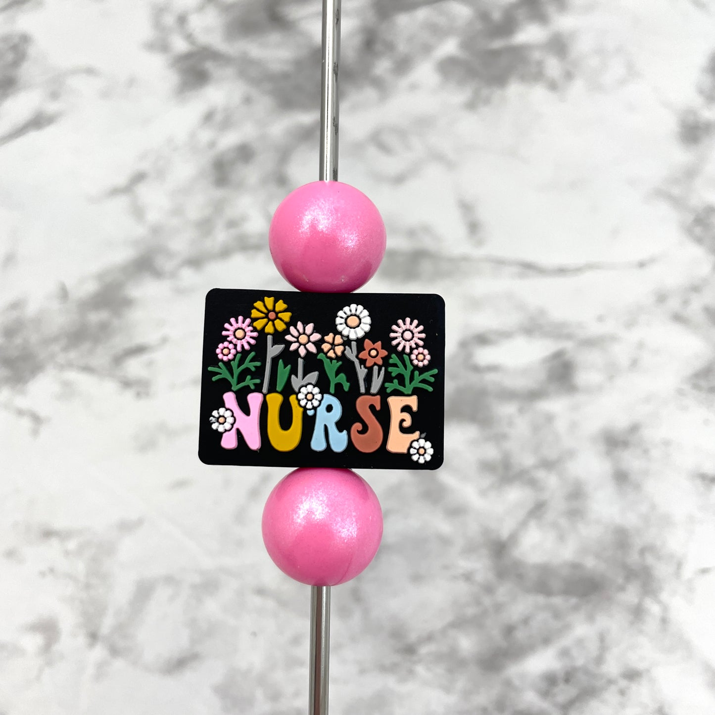 Nurse Flowers Silicone Focal Bead