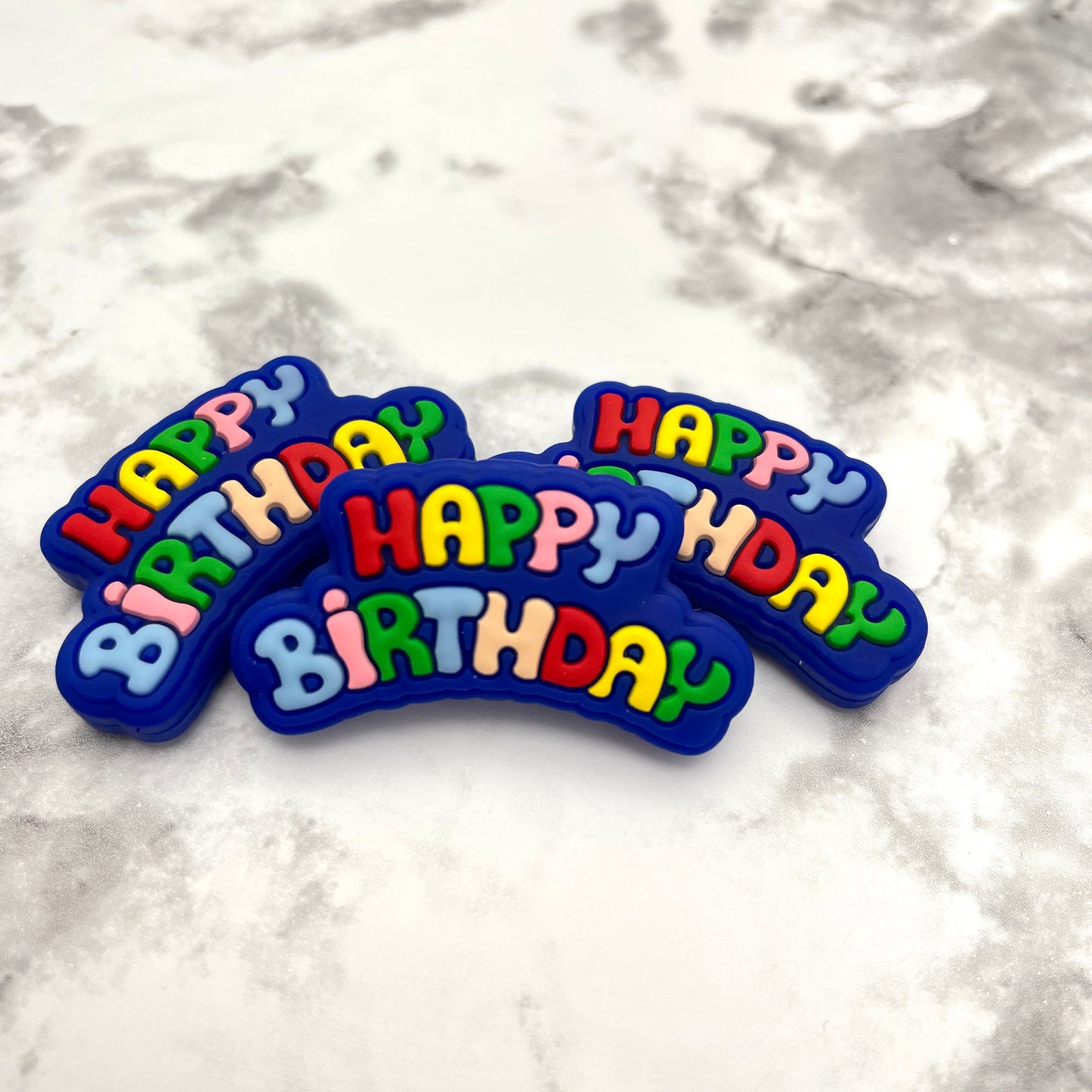 Happy Birthday Silicone Focal Bead