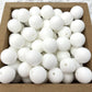 15mm Round Silicone Beads - White