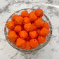 13mm Diamond Silicone Beads - Orange