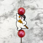 Frosted Snowman Soft PVC Focal Bead