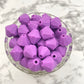 13mm Diamond Silicone Beads - Medium Purple