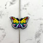 Rainbow Butterfly Silicone Focal Bead