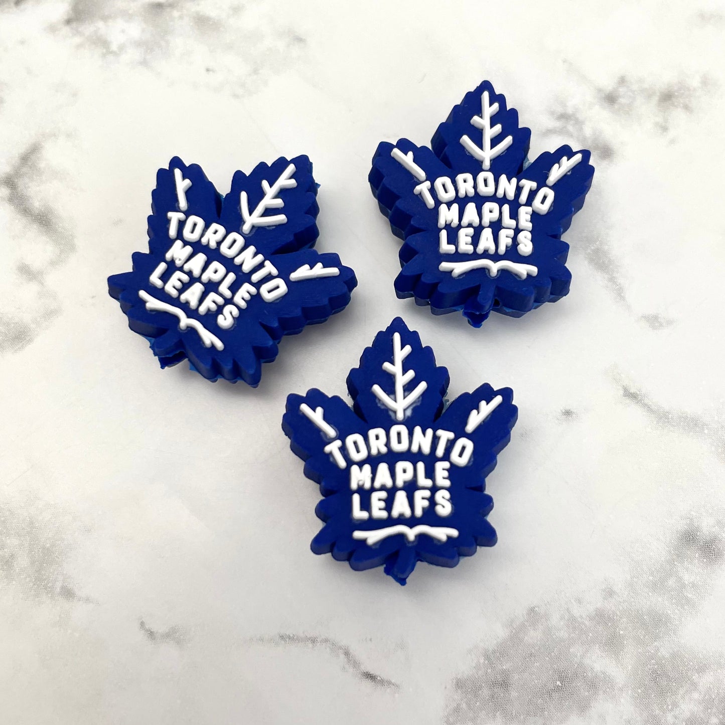 Maple Leaf Hockey Soft PVC Focal Bead