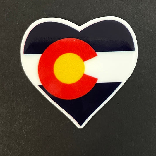 Colorado Flag Heart Planar Resin Flatback