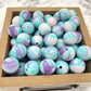 15mm Round Silicone Beads - Cotton Candy Tie Dye