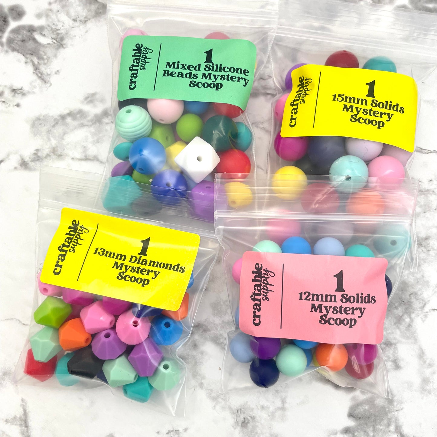 Mystery Solid Silicone Bead Scoops