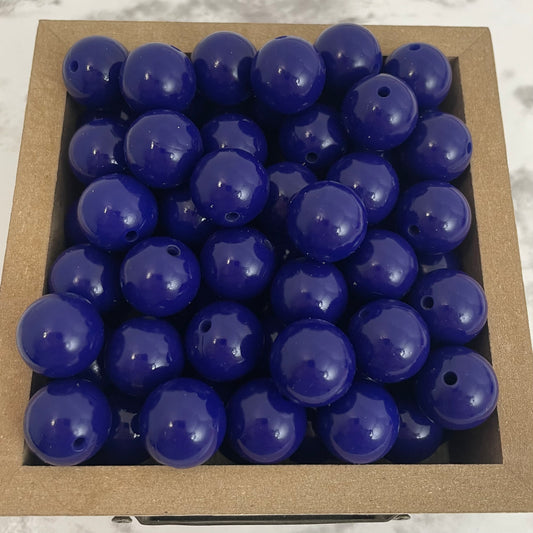 15mm Round Silicone Beads - Navy Liquid