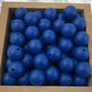 15mm Round Silicone Beads - Sapphire