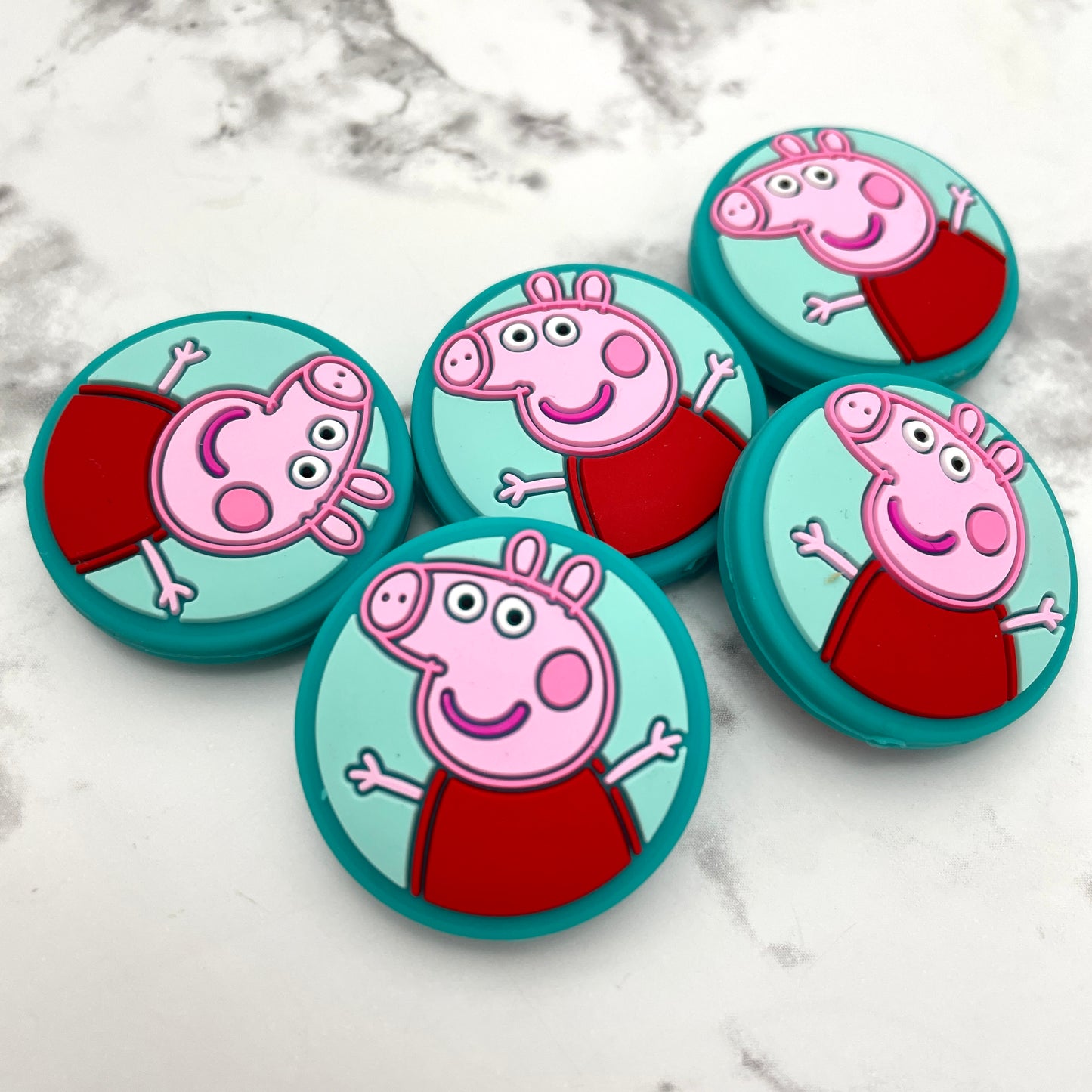 Piggie Pep Shield Silicone Focal Bead